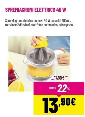 Brico Io Spremiagrumi elettrico 40 w offerta