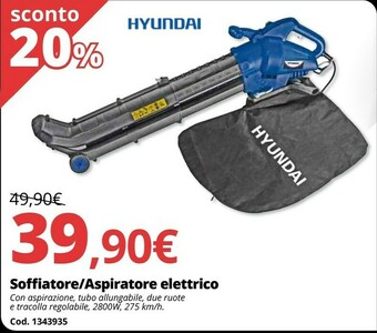 Brico Io Hyundai soffiatore/ aspiratore elettrico offerta