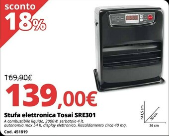 Brico Io Stufa elettronica tosai sre301 offerta