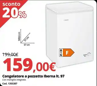 Congelatore a pozzetto iberna lt. 97