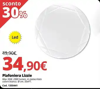Brico Io Plafoniera lizzie offerta