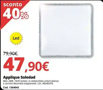 Brico Io Led applique soledad offerta