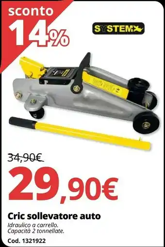Brico Io System cric sollevatore auto offerta
