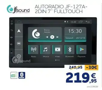 Norauto Jf sound autoradio jf - 127a - 2din 7" full touch offerta