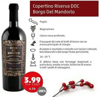 Borgo del mandorlo copertino riserva doc