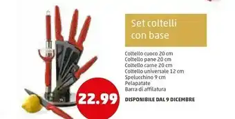 Set coltelli con base