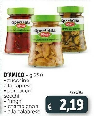 Deco Supermercati D'amico - zucchine alla caprese 280 g(ml) offerta