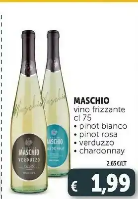Deco Supermercati Maschio vino frizzante pinot bianco offerta
