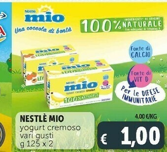 Deco Supermercati Nestle mio yogurt cremoso offerta