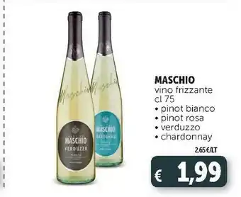 Maschio vino frizzante pinot bianco/pinot rosa/verduzzo/chardonnay