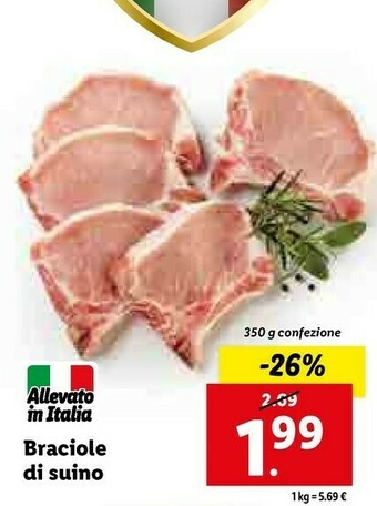 Lidl Braciole di suino offerta
