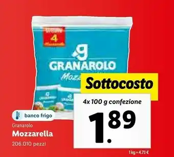 Lidl Accadi senza lattosio mozzarella 400 g(ml) offerta