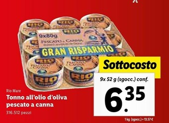 Lidl Tonno all'olio di oliva offerta