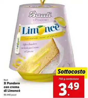 Il pandoro con crema di limoncè