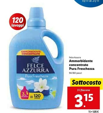 Lidl Ammorbidente concentrato pura freschezza offerta