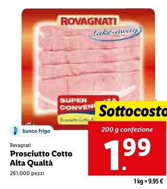 Lidl Prosciutto cotto alta qualita offerta