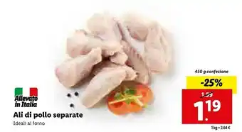 Lidl Ali di pollo separate offerta