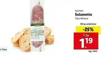 Lidl Salametto tipo milano 160 g(ml) offerta