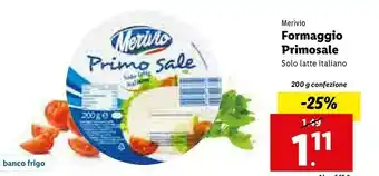 Lidl Formaggio primosale solo latte italiano offerta