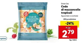 Lidl Code di mazzancolle tropicali offerta