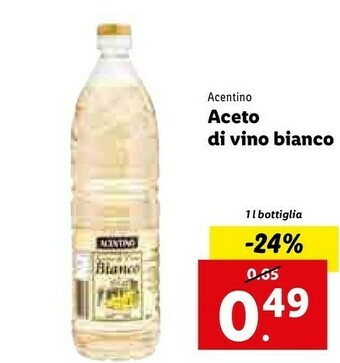 Lidl Aceto di vino bianco 1000 g(ml) offerta