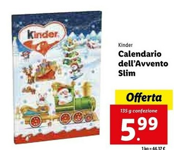 Lidl Calendario dell'avvento slim offerta
