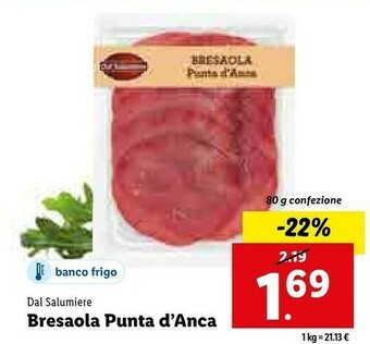 Lidl Bresaola punta d'anca 80 g offerta