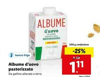 Lidl Lidl - albume d'uovo 500 g(ml) offerta