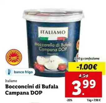 Lidl Bocconcini di bufala campana 500 g offerta