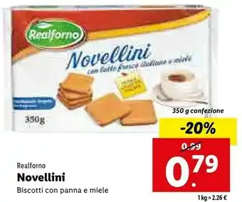 Lidl Novellini biscotti con panna e miele offerta