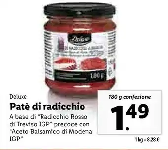 Lidl Patè di radicchio offerta