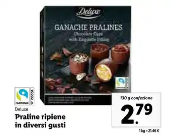 Praline ripiene in diversi