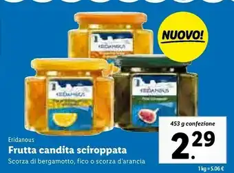 Lidl Frutta candita sciroppata 453 g offerta