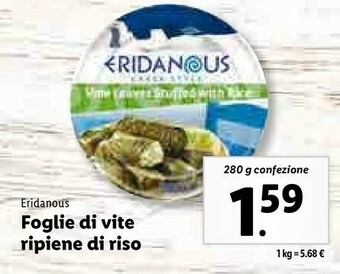 Lidl Foglie di vite ripiene di riso offerta