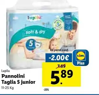 Lidl Lupilu pannolini taglia 5 junior offerta
