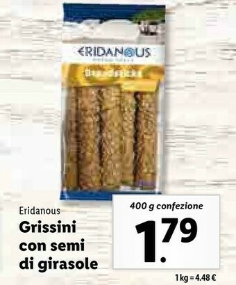Lidl Grissini con semi di girasole offerta