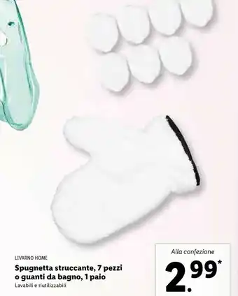 Lidl Livarno home spugnetta struccante offerta