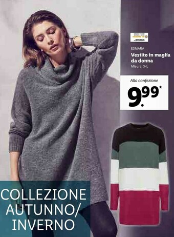 Esmara vestito in maglia da donna