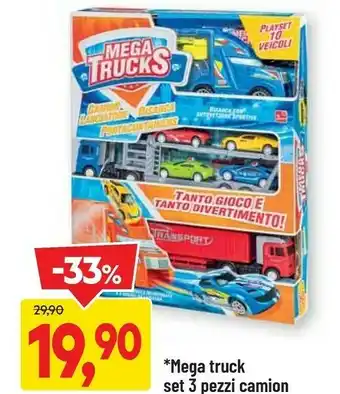 Mega truck set 3 pezzi camion