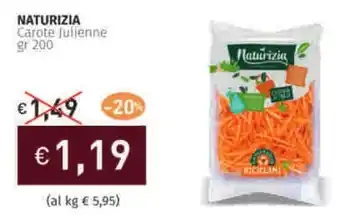 Prezzemolo e Vitale NATURIZIA Carote Julienne offerta