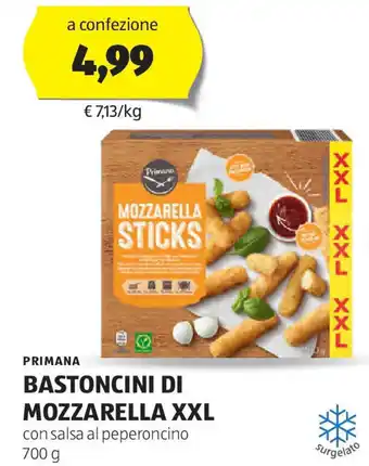 ALDI Primana bastoncini di mozzarella xxl offerta