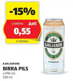 ALDI Karlskrone birra pils offerta