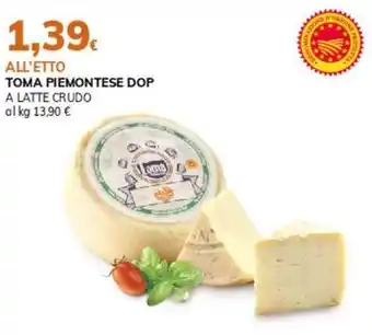 Basko Toma piemontese dop a latte crudo offerta