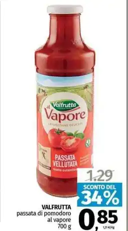 Pam VALFRUTTA passata di pomodoro al vapore offerta