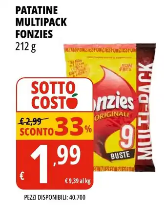 Tigros Patatine multipack FONZIES offerta