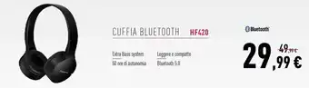 Euronics Panasonic Cuffia Bluetooth HF420 offerta