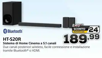 HT-S20R Sistema di Home Cinema a 5.1 canali