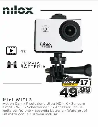 Euronics Nilox Mini Wifi 3 offerta