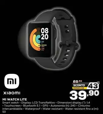 Euronics Xiaomi Mi Watch Lite offerta