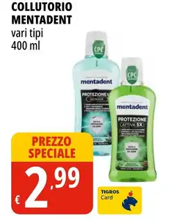 Tigros Collutorio MENTADENT offerta